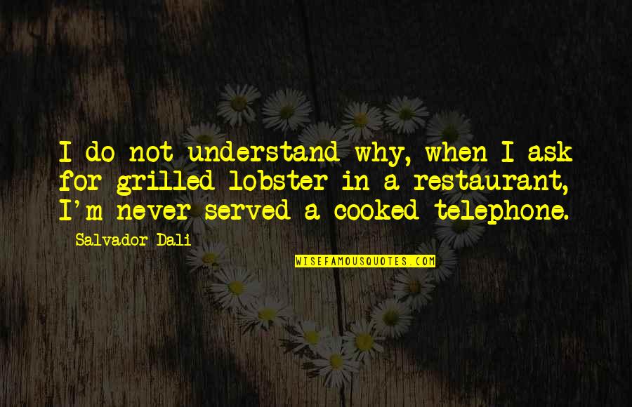 Cooked Up Quotes By Salvador Dali: I do not understand why, when I ask