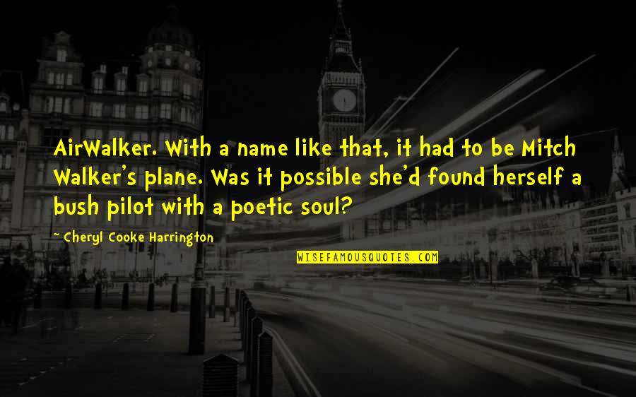 Cooke's Quotes By Cheryl Cooke Harrington: AirWalker. With a name like that, it had