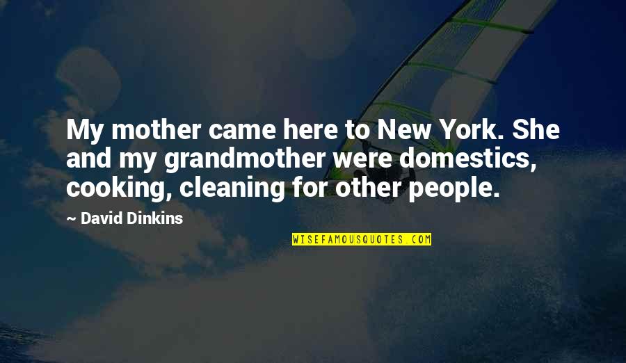 Cooking And Cleaning Quotes By David Dinkins: My mother came here to New York. She