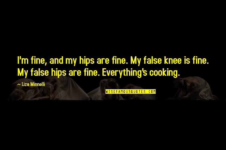 Cooking Is Quotes By Liza Minnelli: I'm fine, and my hips are fine. My