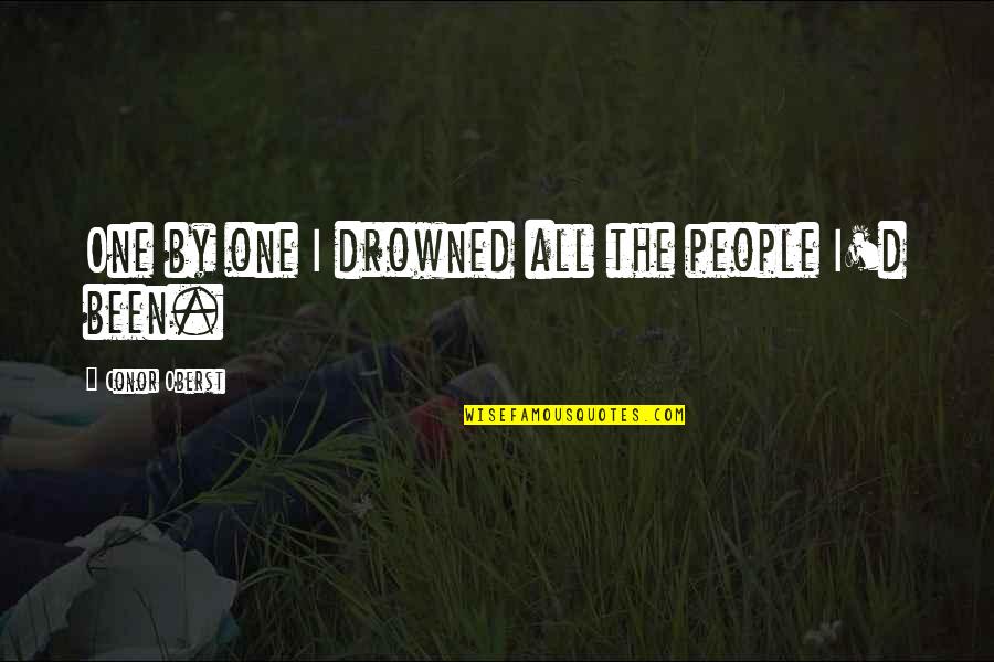 Cool Apathetic Quotes By Conor Oberst: One by one I drowned all the people Cool Apathetic Quotes By Conor Oberst: One by one I drowned all the people