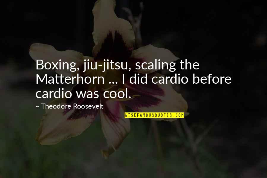 Cool Boxing Quotes By Theodore Roosevelt: Boxing, jiu-jitsu, scaling the Matterhorn ... I did