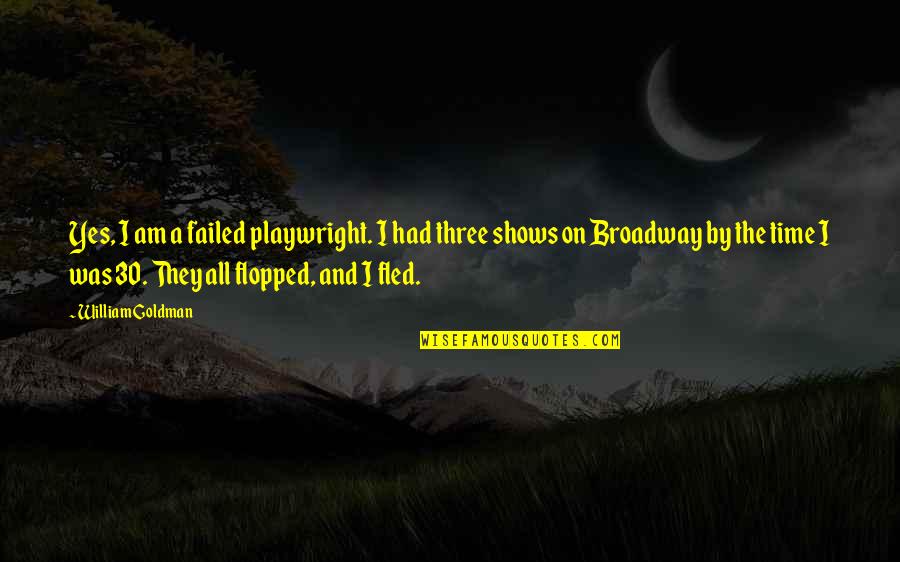 Cool Camping Quotes By William Goldman: Yes, I am a failed playwright. I had