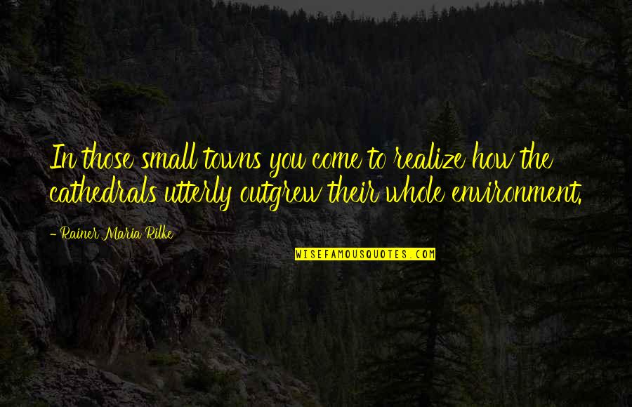 Cool Diesel Quotes By Rainer Maria Rilke: In those small towns you come to realize