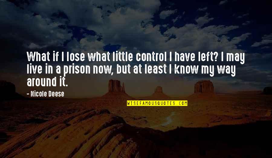 Cool Down Anger Quotes By Nicole Deese: What if I lose what little control I Cool Down Anger Quotes By Nicole Deese: What if I lose what little control I