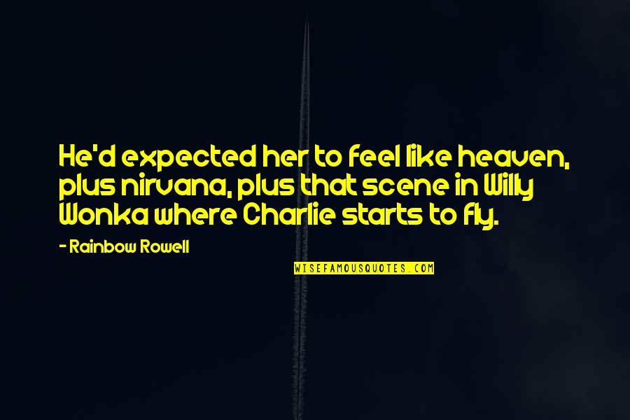 Cool Fb About Me Quotes By Rainbow Rowell: He'd expected her to feel like heaven, plus