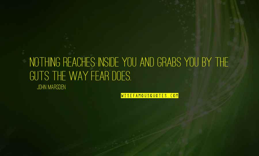 Cool Funk Quotes By John Marsden: Nothing reaches inside you and grabs you by