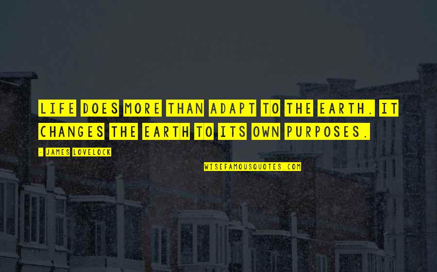 Cool Gym Motivation Quotes By James Lovelock: Life does more than adapt to the Earth.