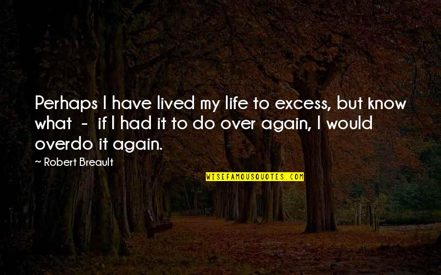 Cool Hairdressing Quotes By Robert Breault: Perhaps I have lived my life to excess,
