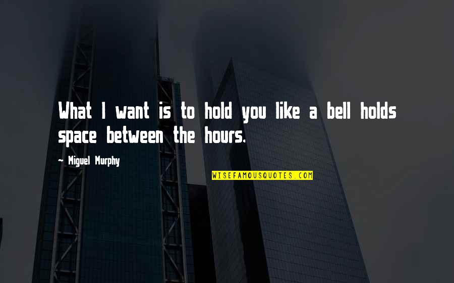 Cool Hungarian Quotes By Miguel Murphy: What I want is to hold you like