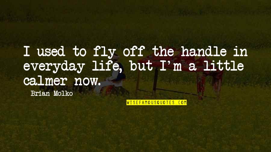 Cool Kid Quotes By Brian Molko: I used to fly off the handle in