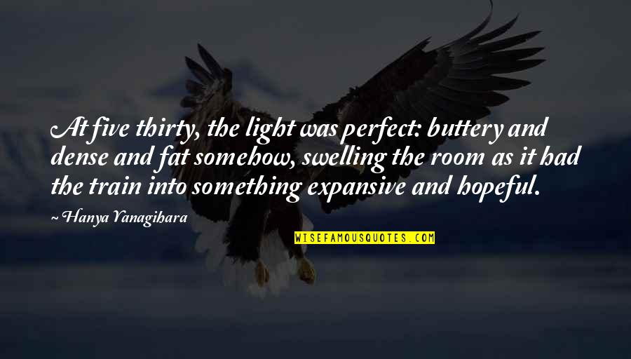 Cool Licence Plate Quotes By Hanya Yanagihara: At five thirty, the light was perfect: buttery