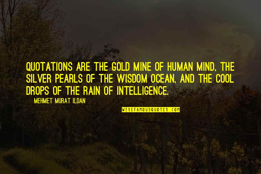 Cool Mind Quotes By Mehmet Murat Ildan: Quotations are the gold mine of human mind,