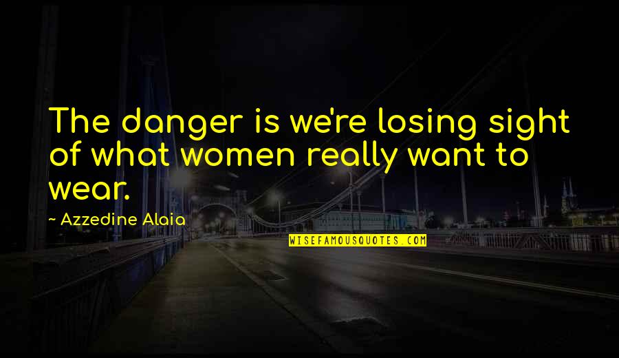 Cool Minecraft Quotes By Azzedine Alaia: The danger is we're losing sight of what
