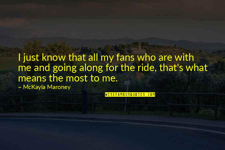Cool Physics Quotes By McKayla Maroney: I just know that all my fans who Cool Physics Quotes By McKayla Maroney: I just know that all my fans who