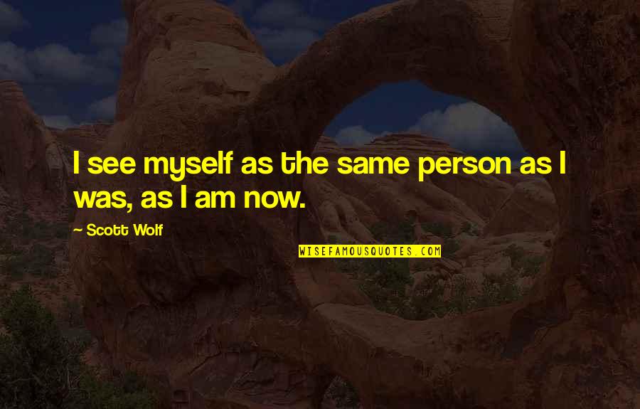 Cool Physics Quotes By Scott Wolf: I see myself as the same person as