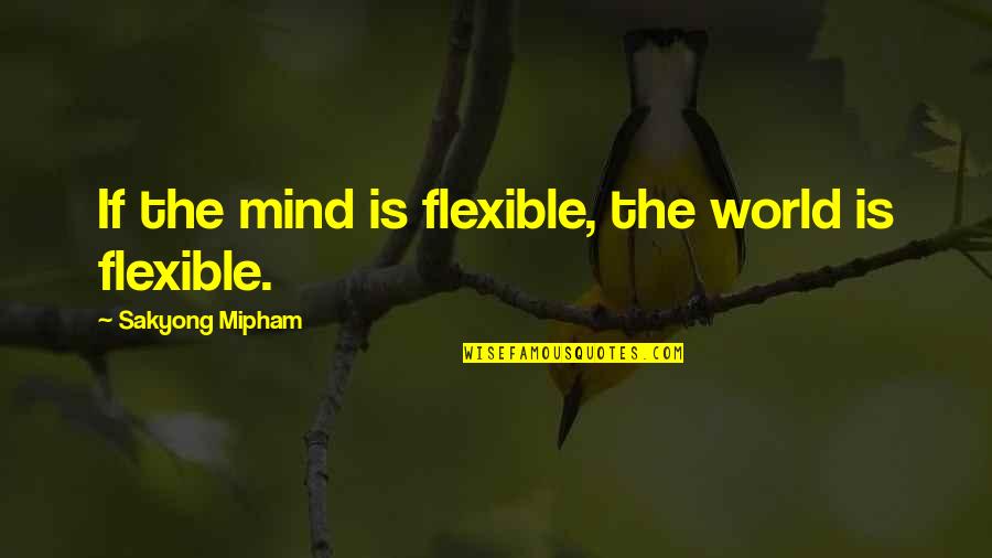 Cool Short Bible Quotes By Sakyong Mipham: If the mind is flexible, the world is