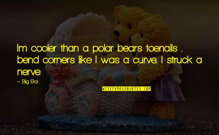 Cooler Quotes By Big Boi: I'm cooler than a polar bear's toenails ...