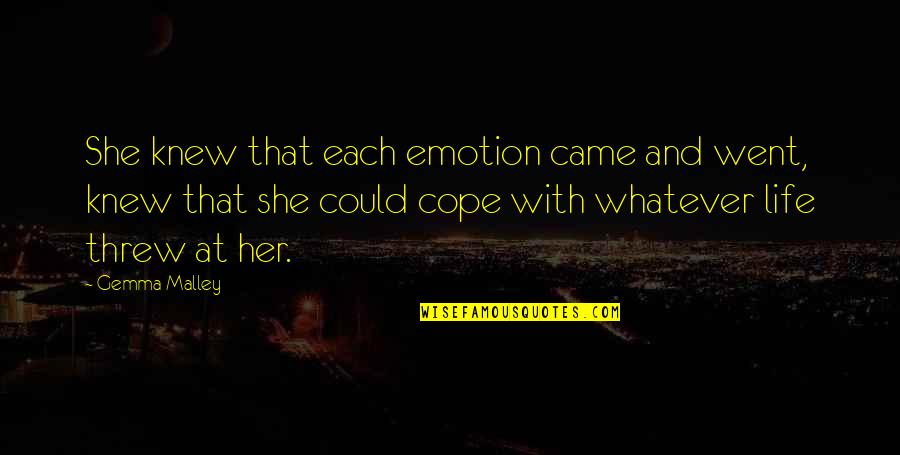 Coolest Sports Quotes By Gemma Malley: She knew that each emotion came and went,