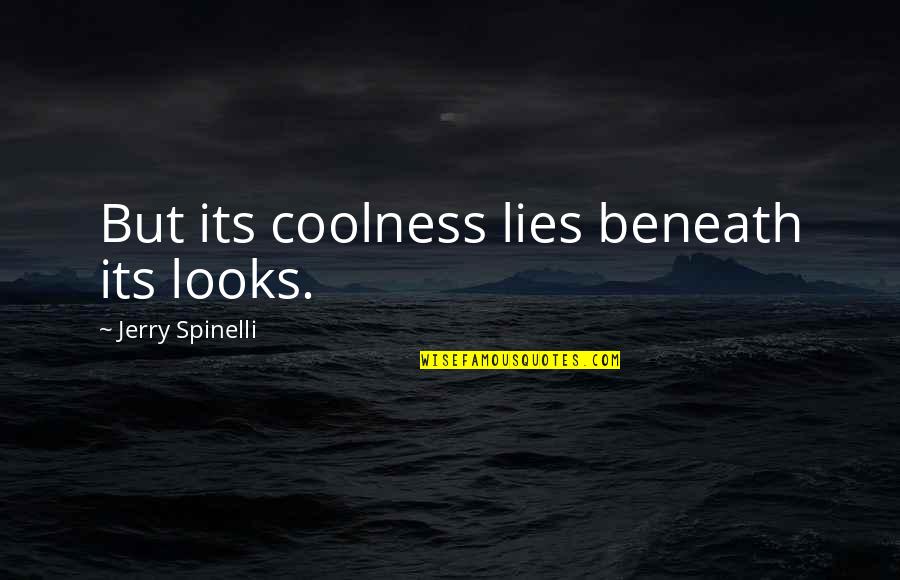 Coolness Quotes By Jerry Spinelli: But its coolness lies beneath its looks.