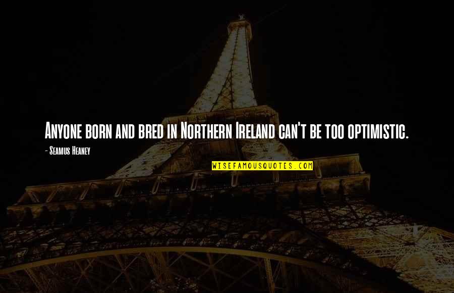Cooperation And Collaboration Quotes By Seamus Heaney: Anyone born and bred in Northern Ireland can't