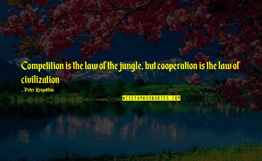 Cooperation Quotes By Peter Kropotkin: Competition is the law of the jungle, but