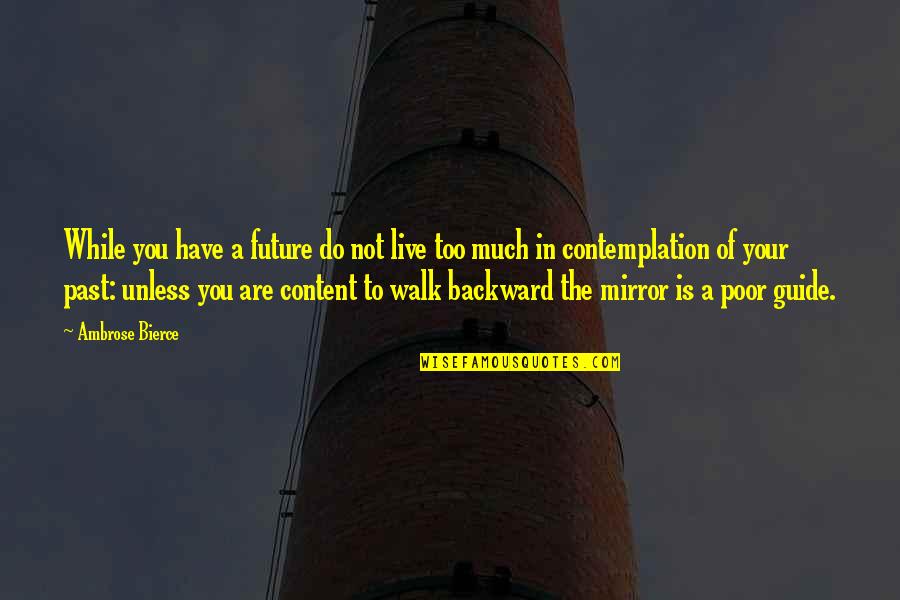 Copado Quotes By Ambrose Bierce: While you have a future do not live Copado Quotes By Ambrose Bierce: While you have a future do not live
