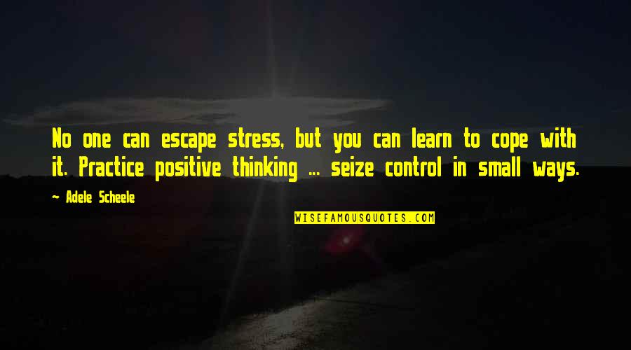 Cope With Stress Quotes By Adele Scheele: No one can escape stress, but you can Cope With Stress Quotes By Adele Scheele: No one can escape stress, but you can