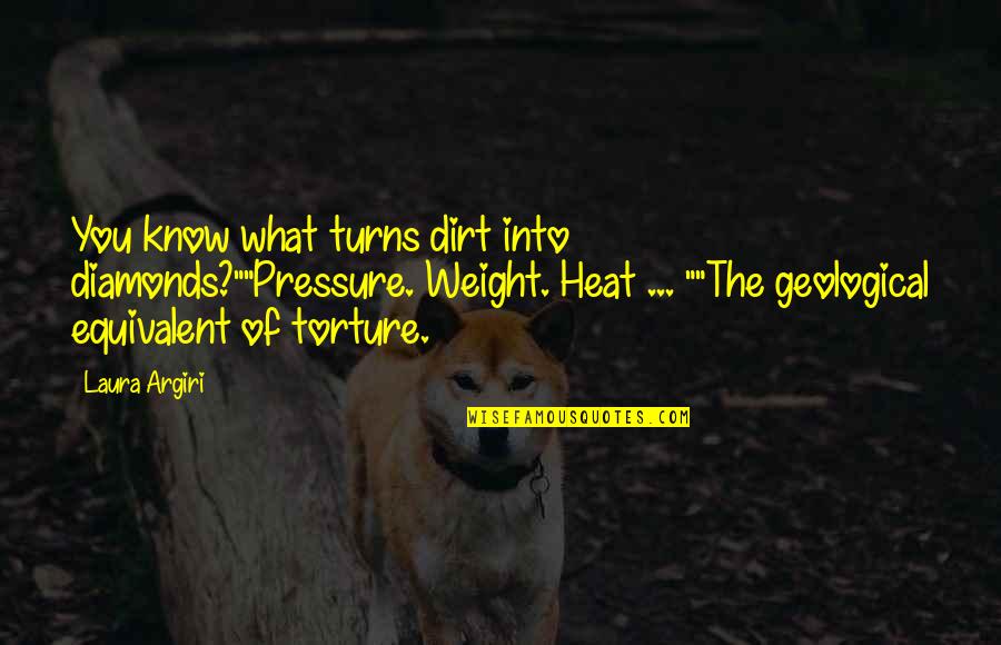 Copland Quotes By Laura Argiri: You know what turns dirt into diamonds?""Pressure. Weight. Copland Quotes By Laura Argiri: You know what turns dirt into diamonds?""Pressure. Weight.