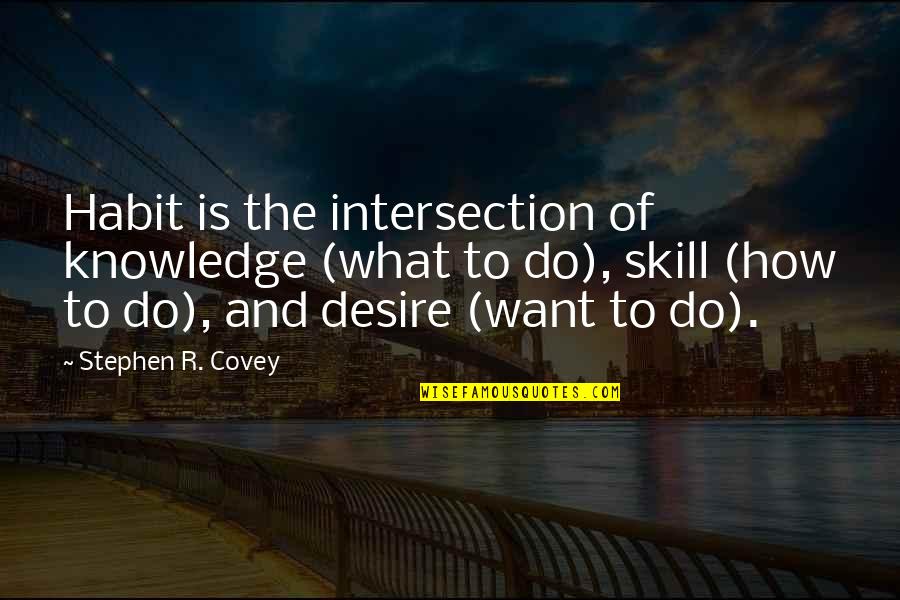 Copplestone Castings Quotes By Stephen R. Covey: Habit is the intersection of knowledge (what to