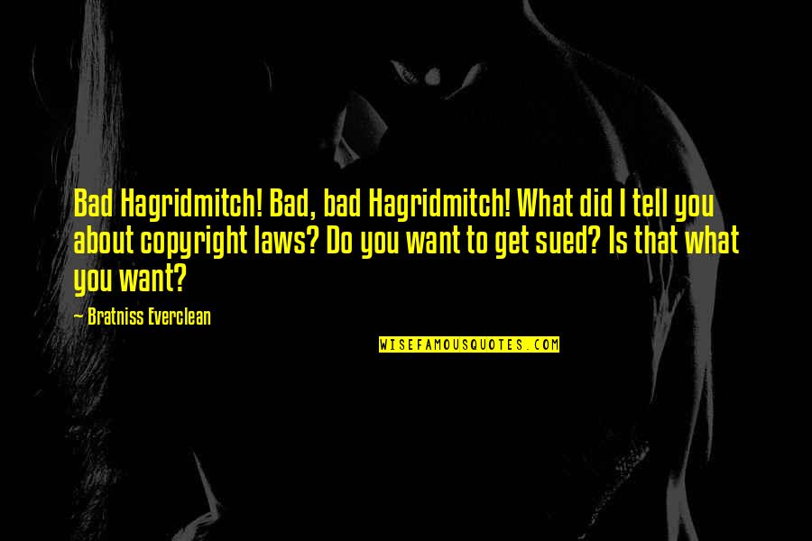 Copyright Laws On Quotes By Bratniss Everclean: Bad Hagridmitch! Bad, bad Hagridmitch! What did I