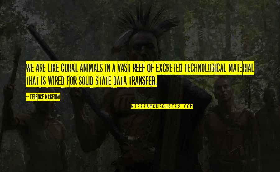 Coral Quotes By Terence McKenna: We are like coral animals in a vast Coral Quotes By Terence McKenna: We are like coral animals in a vast