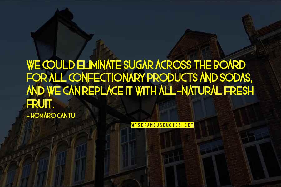 Coramina Para Quotes By Homaro Cantu: We could eliminate sugar across the board for
