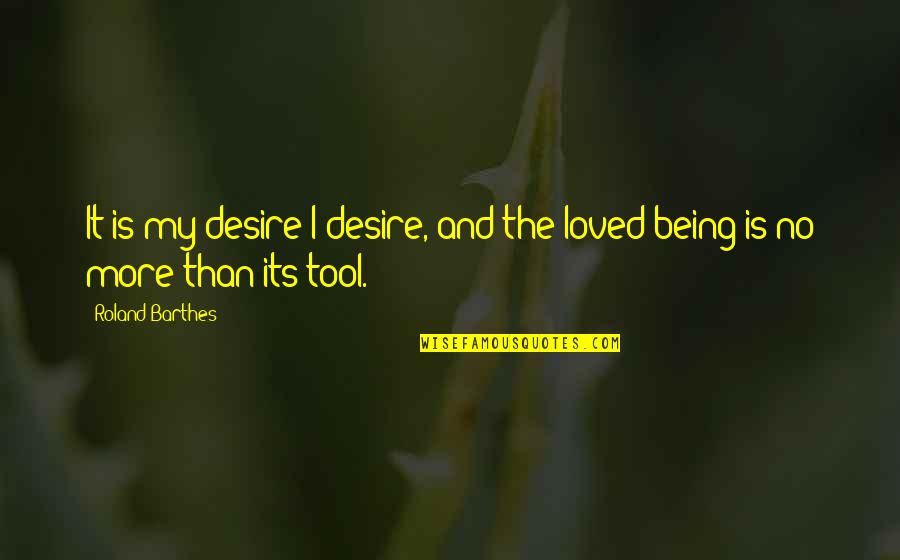Cordiality Part Quotes By Roland Barthes: It is my desire I desire, and the