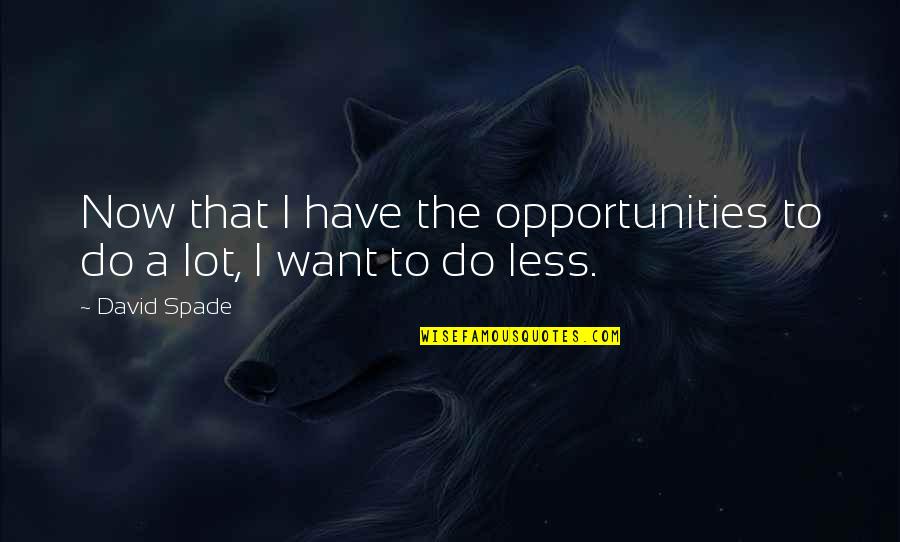 Cordingley Foundation Quotes By David Spade: Now that I have the opportunities to do