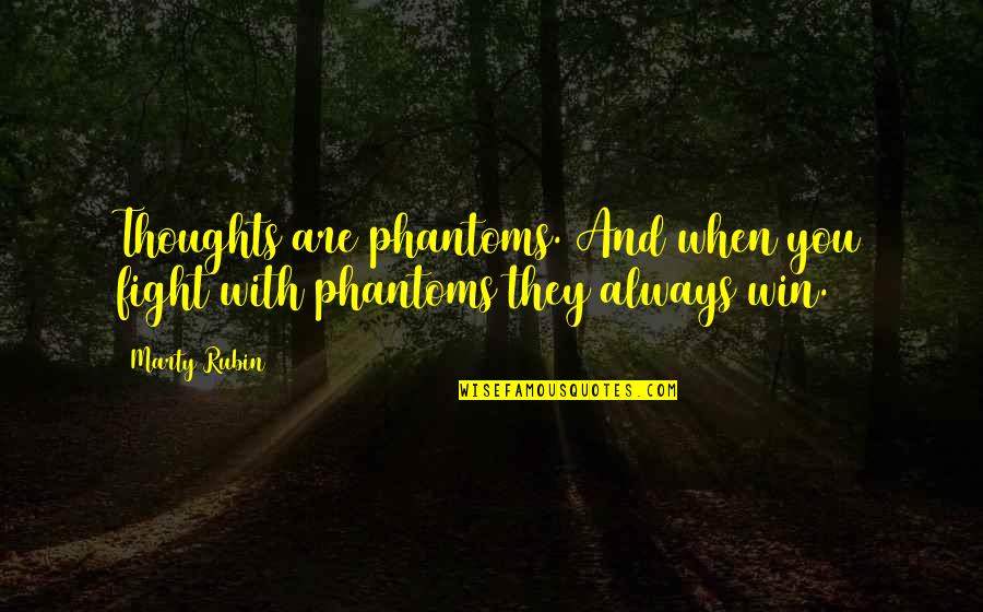 Cordon Bleu Quotes By Marty Rubin: Thoughts are phantoms. And when you fight with