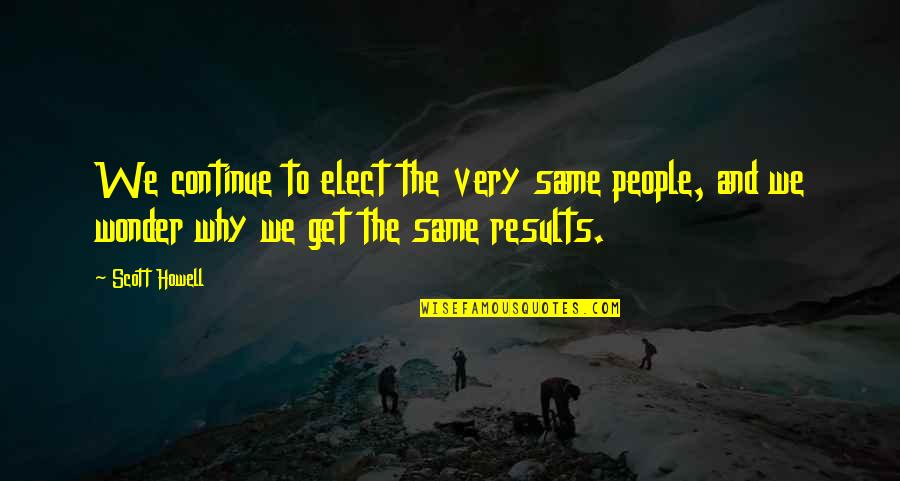 Coreene Quotes By Scott Howell: We continue to elect the very same people,