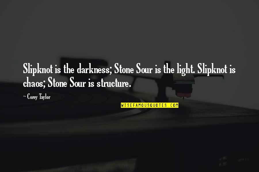 Corey Taylor Stone Sour Quotes By Corey Taylor: Slipknot is the darkness; Stone Sour is the