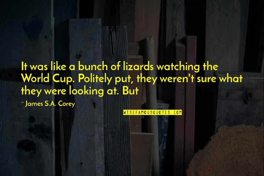 Corey's Quotes By James S.A. Corey: It was like a bunch of lizards watching