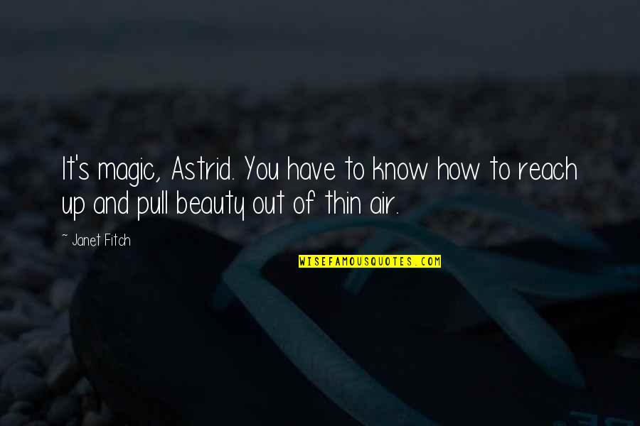 Coriander Spice Quotes By Janet Fitch: It's magic, Astrid. You have to know how