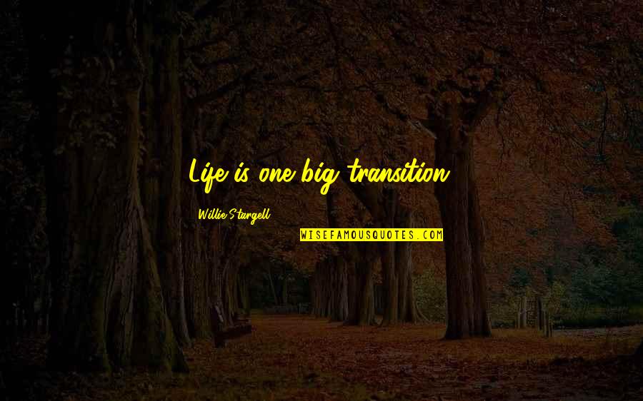 Corinthians In Mission Quotes By Willie Stargell: Life is one big transition.