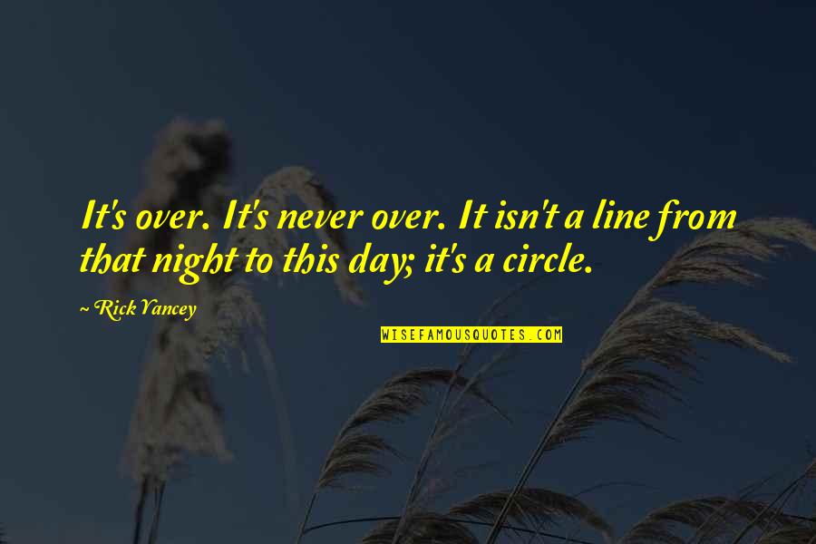 Coriolano Amador Quotes By Rick Yancey: It's over. It's never over. It isn't a