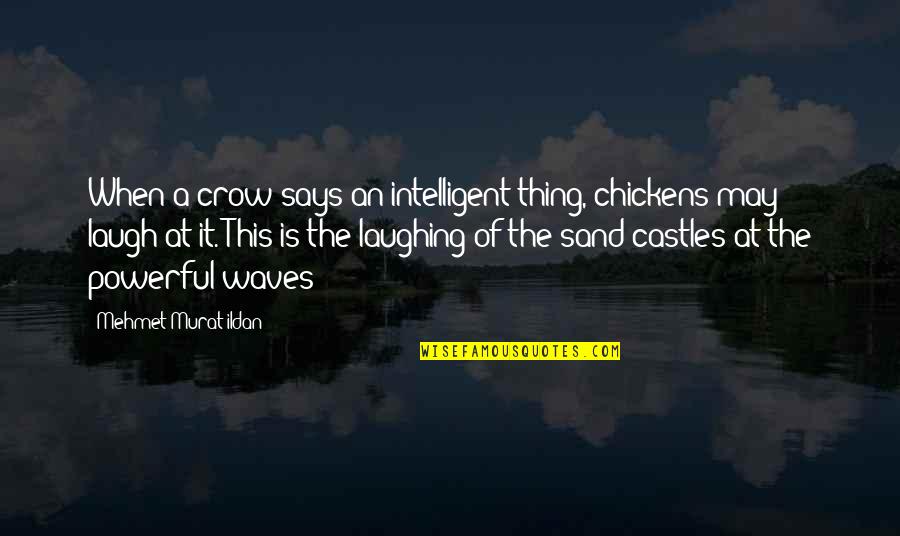 Corked Back Quotes By Mehmet Murat Ildan: When a crow says an intelligent thing, chickens Corked Back Quotes By Mehmet Murat Ildan: When a crow says an intelligent thing, chickens