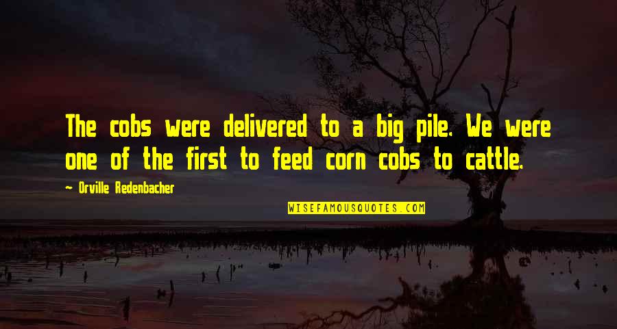 Corn Quotes By Orville Redenbacher: The cobs were delivered to a big pile.