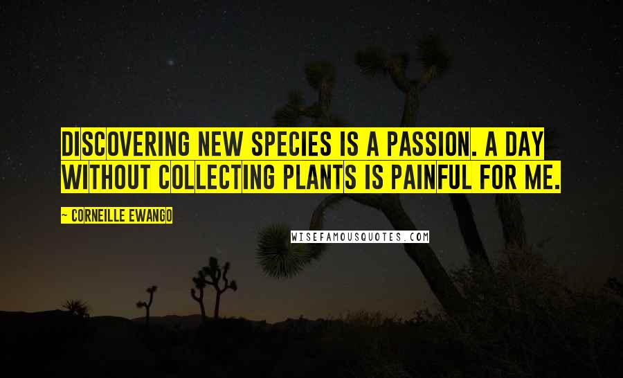 Corneille Ewango quotes: Discovering new species is a passion. A day without collecting plants is painful for me.