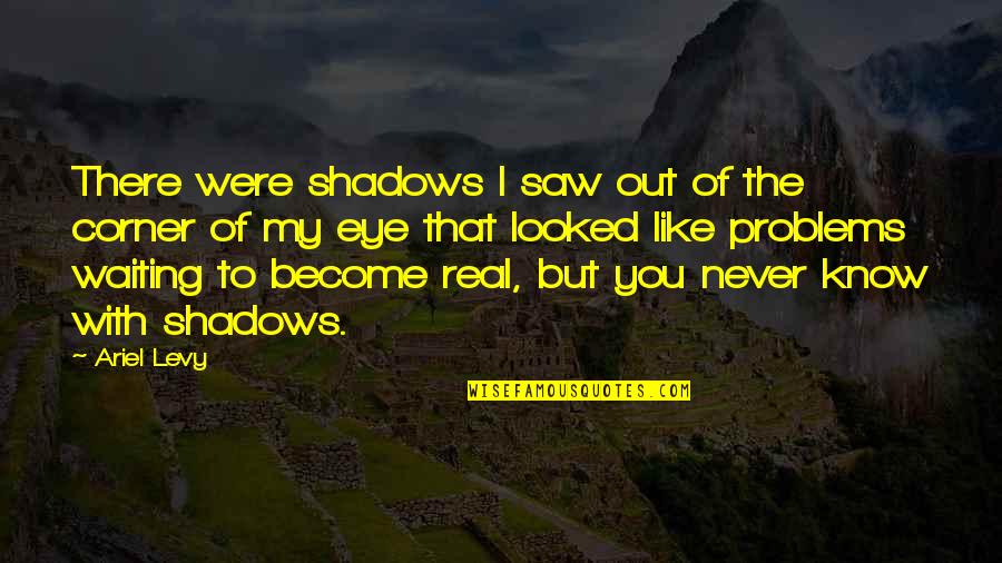 Corner Of My Eye Quotes By Ariel Levy: There were shadows I saw out of the