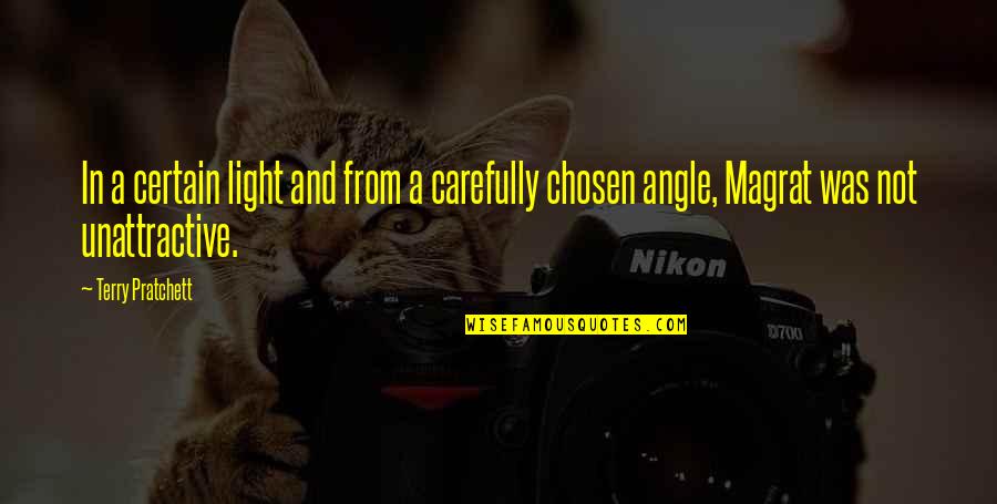 Corner Or Starting Quotes By Terry Pratchett: In a certain light and from a carefully Corner Or Starting Quotes By Terry Pratchett: In a certain light and from a carefully