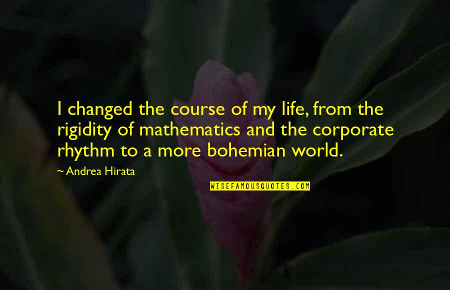 Corporate World Quotes By Andrea Hirata: I changed the course of my life, from