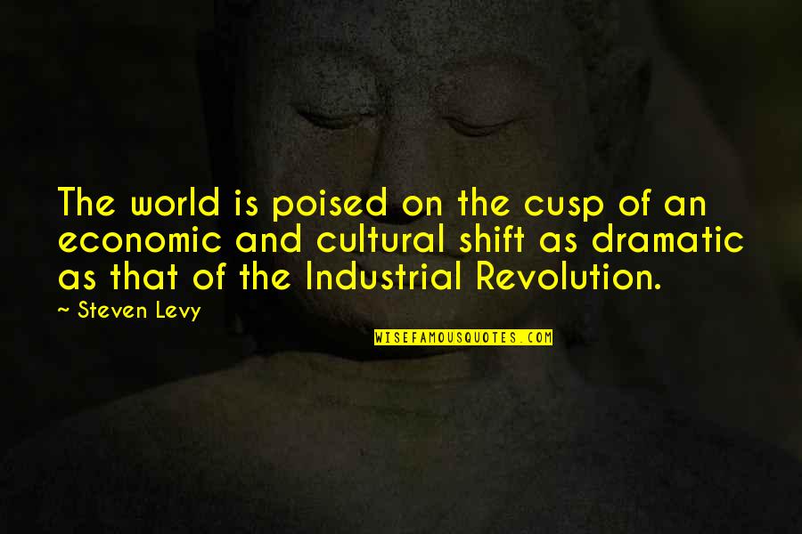Corporeal Writing Quotes By Steven Levy: The world is poised on the cusp of Corporeal Writing Quotes By Steven Levy: The world is poised on the cusp of