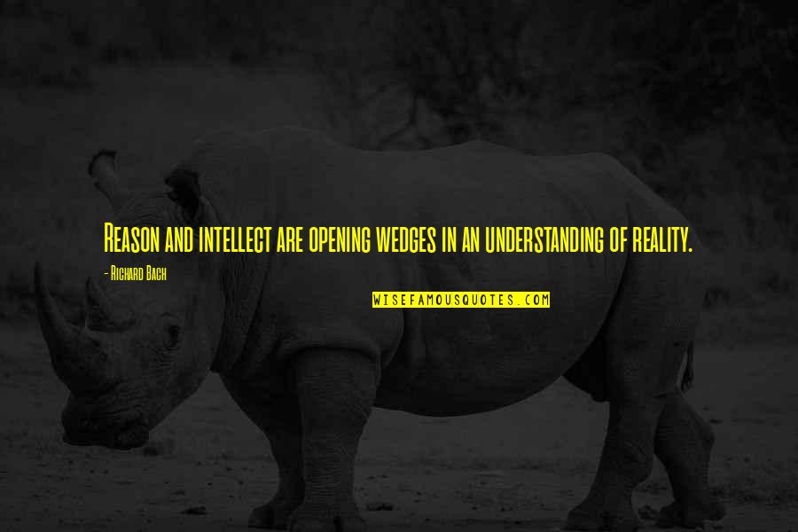 Correlated Quotes By Richard Bach: Reason and intellect are opening wedges in an